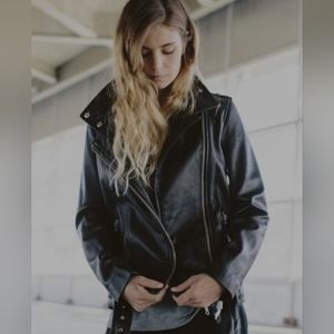 Mackage Black leather jacket